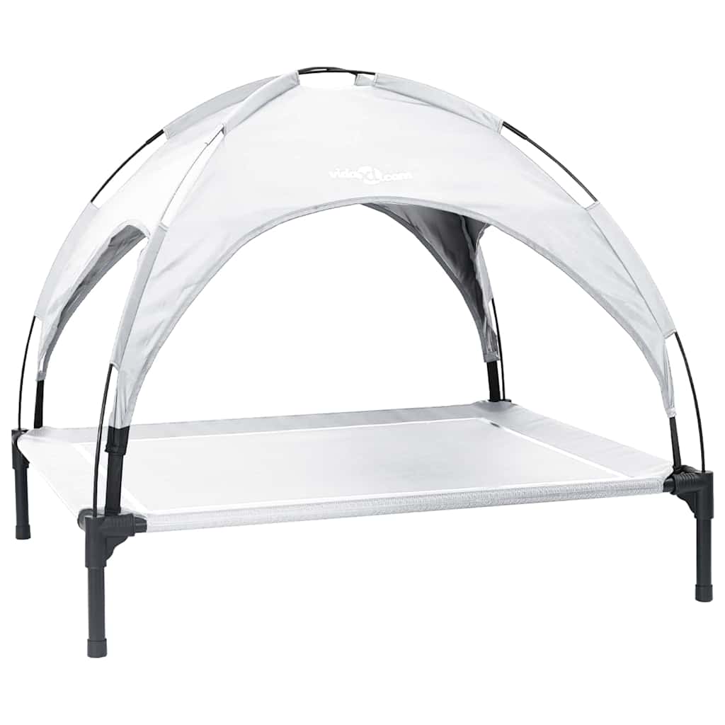 Hondenbed Zilvergrijs 104 x 86 x 84,5 cm Staal