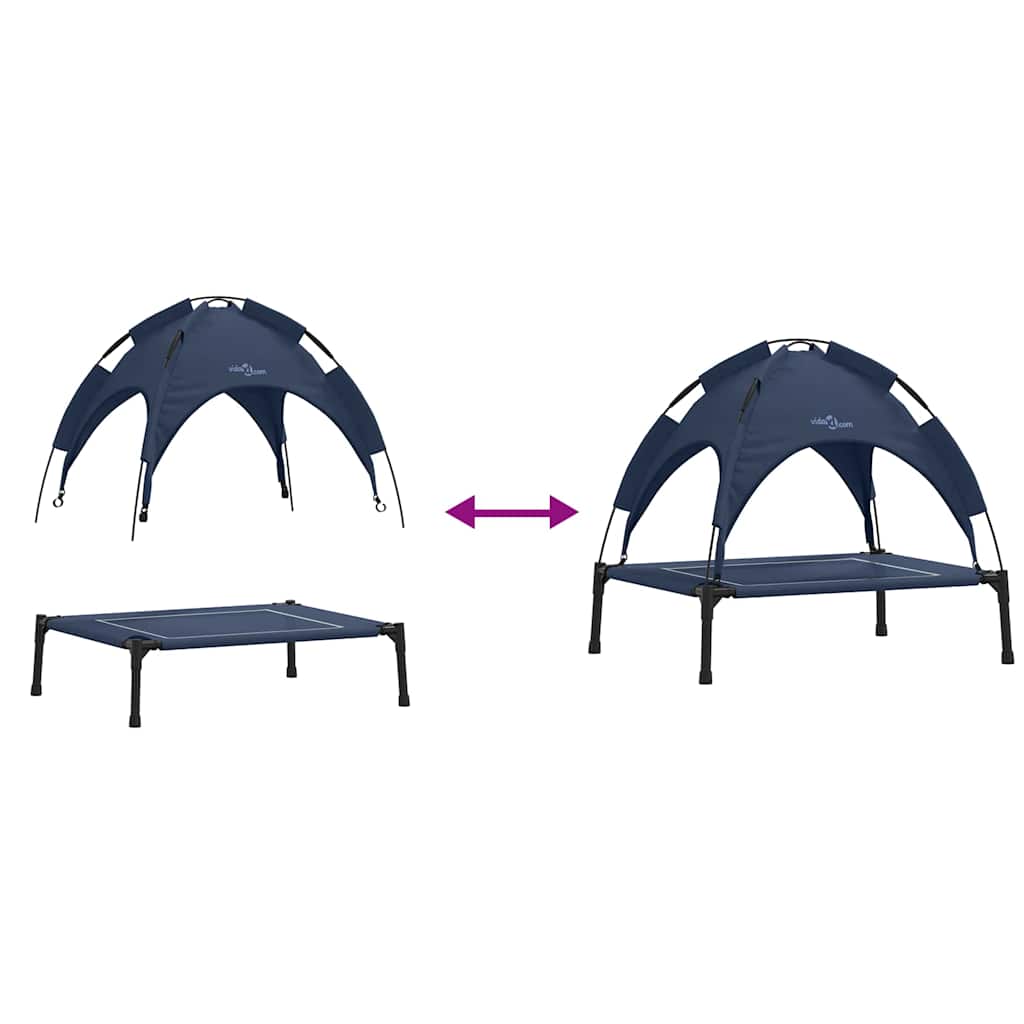 Hondenbed Marineblauw 71 x 64 x 71 cm Staal