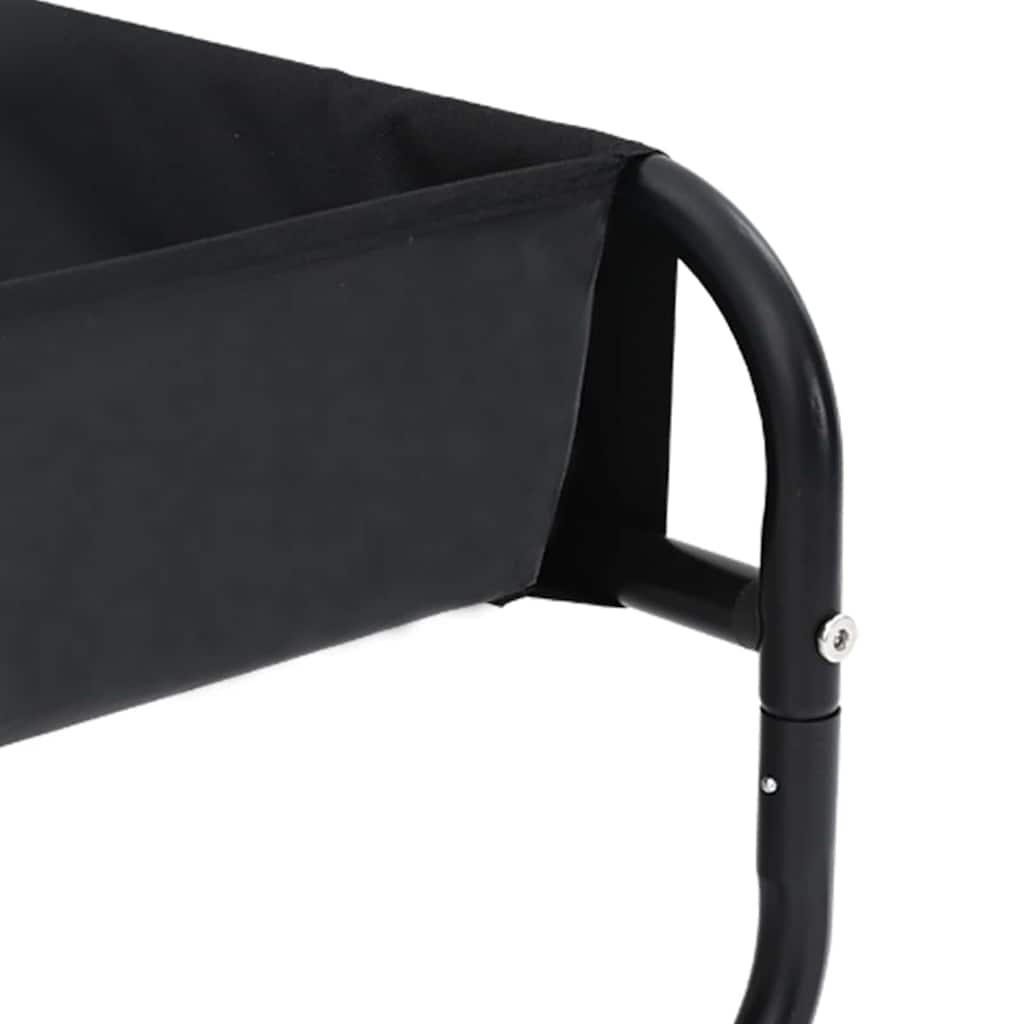 Hondenbed Zwart 75 x 75 x 30 cm Staal