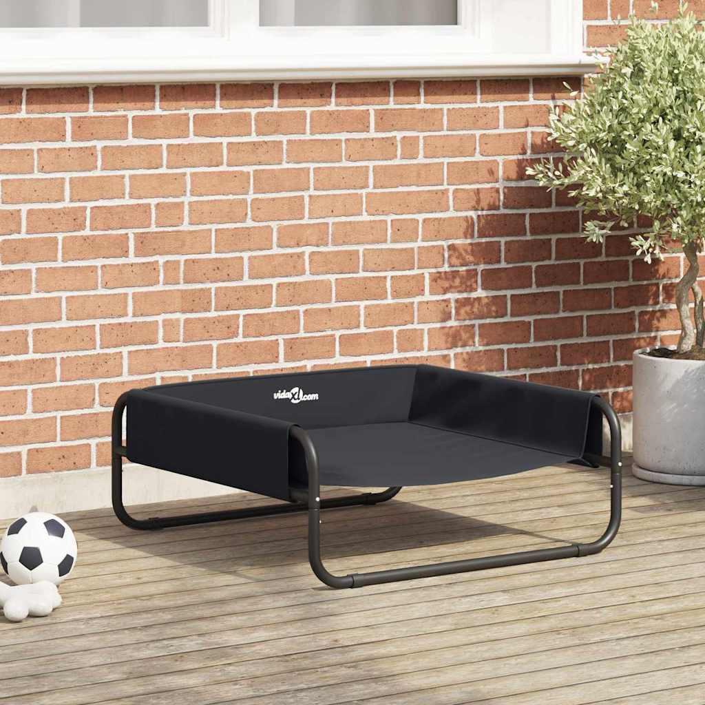 Hondenbed Zwart 75 x 75 x 30 cm Staal