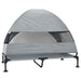Verhoogd Hondenbed Lichtgrijs 127 x 81 x 108 cm Stof en Staal