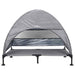 Verhoogd Hondenbed Lichtgrijs 127 x 81 x 108 cm Stof en Staal