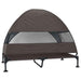 Verhoogd Hondenbed Bruin 127 x 81 x 108 cm Stof en Staal