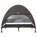 Verhoogd Hondenbed Bruin 127 x 81 x 108 cm Stof en Staal