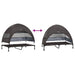 Verhoogd Hondenbed Bruin 127 x 81 x 108 cm Stof en Staal
