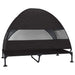 Verhoogd Hondenbed Zwart 127 x 81 x 108 cm Stof en Staal