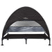 Verhoogd Hondenbed Zwart 127 x 81 x 108 cm Stof en Staal