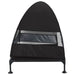 Verhoogd Hondenbed Zwart 127 x 81 x 108 cm Stof en Staal