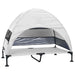 Verhoogd Hondenbed Zilvergrijs 127 x 81 x 108 cm Stof en Staal