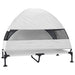 Verhoogd Hondenbed Zilvergrijs 127 x 81 x 108 cm Stof en Staal