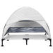 Verhoogd Hondenbed Zilvergrijs 127 x 81 x 108 cm Stof en Staal