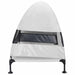 Verhoogd Hondenbed Zilvergrijs 127 x 81 x 108 cm Stof en Staal