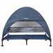 Verhoogd Hondenbed Marineblauw 127 x 81 x 108 cm Stof en Staal