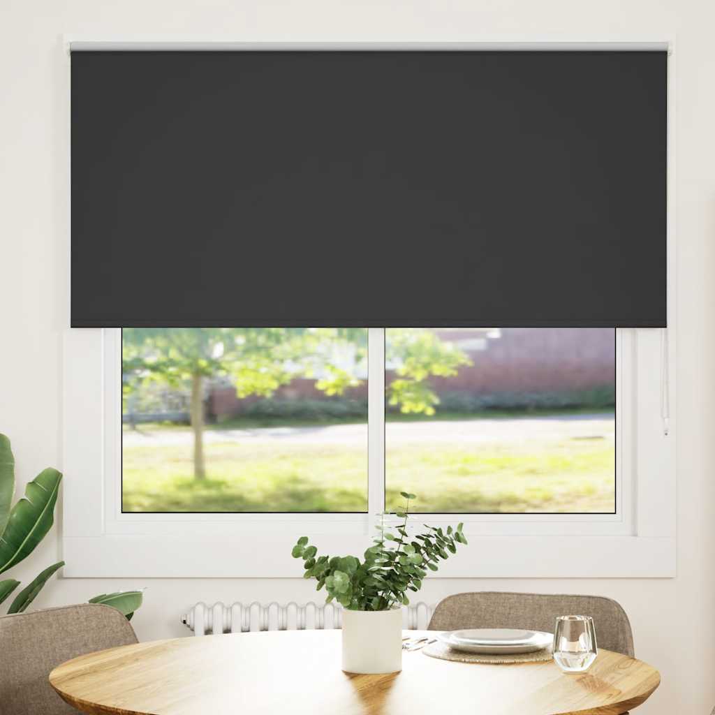 Rolgordijn verduisterend 145x150 cm stofbreedte 141,6 cm zwart
