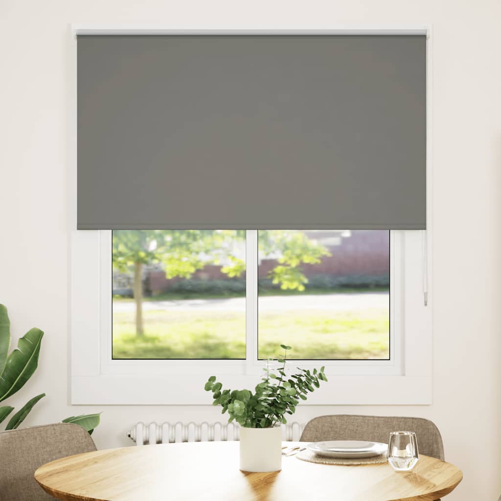 Rolgordijn verduisterend 130x130 cm stofbreedte 126,6 cm grijs