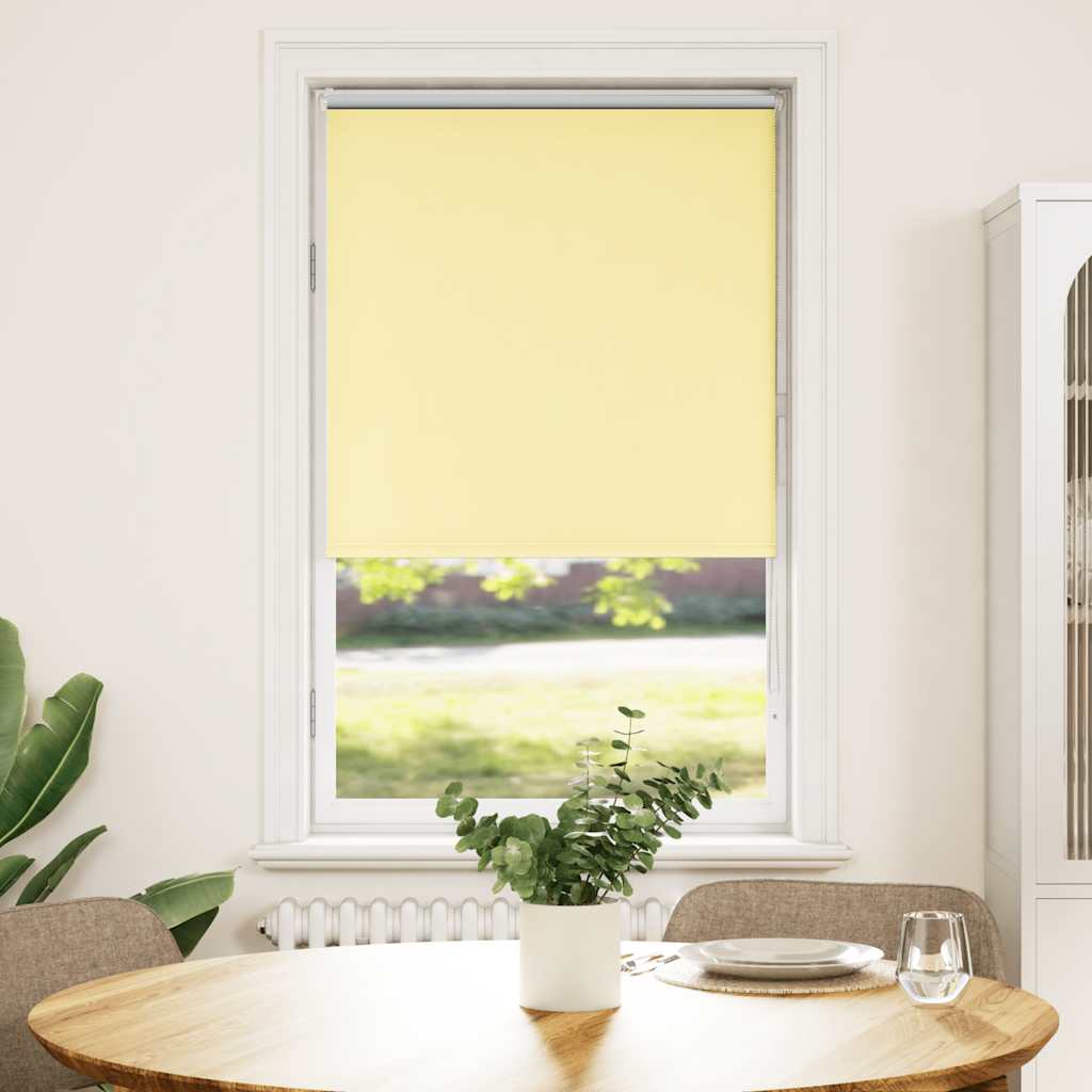 Rolgordijn verduisterend 75x130 cm stofbreedte 70,7cm geel