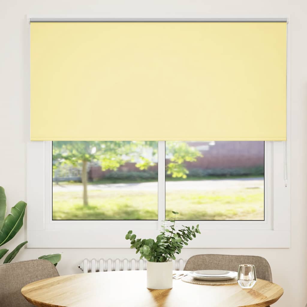 Rolgordijn verduisterend 145x150 cm stofbreedte 141,6 cm geel