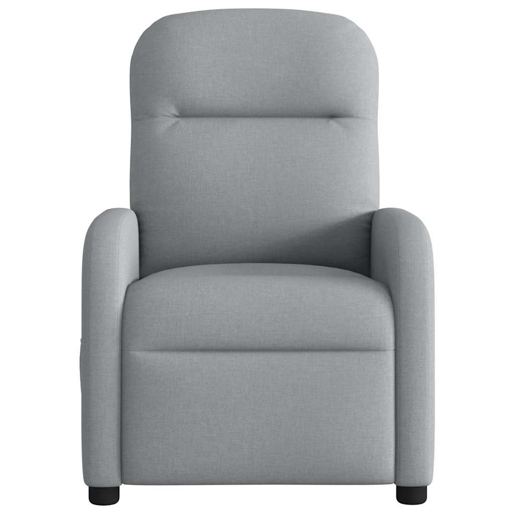Fauteuil verstelbaar stof lichtgrijs