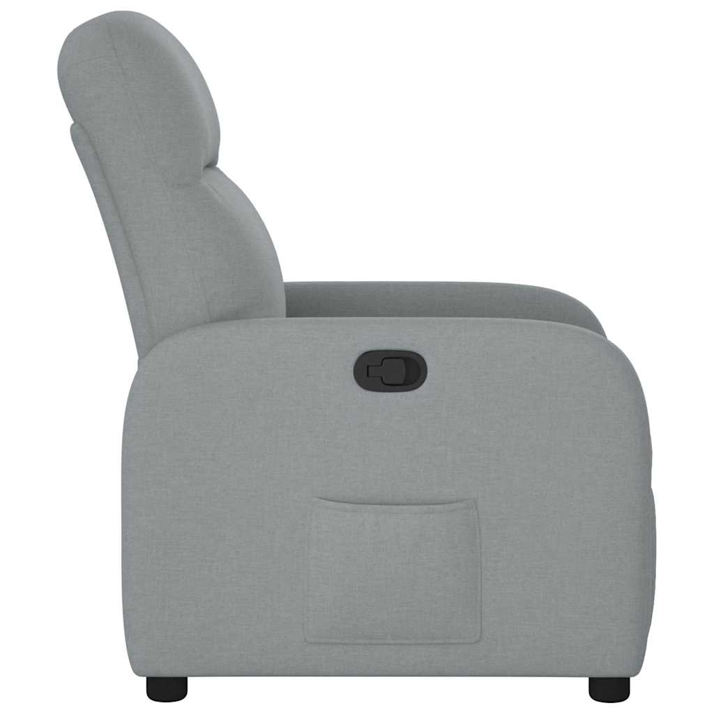 Fauteuil verstelbaar stof lichtgrijs