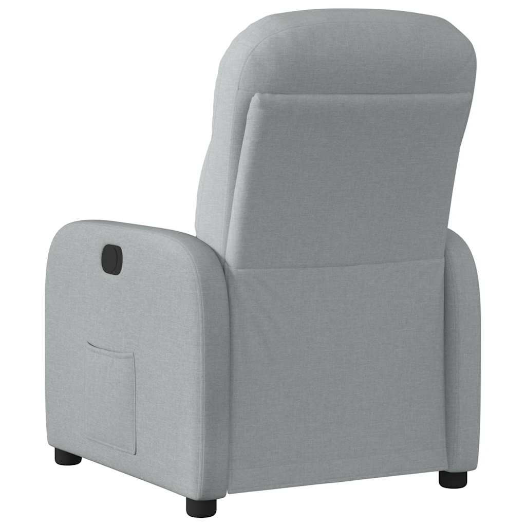Fauteuil verstelbaar stof lichtgrijs