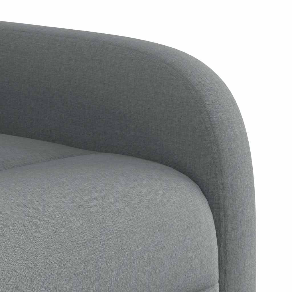 Fauteuil verstelbaar stof lichtgrijs