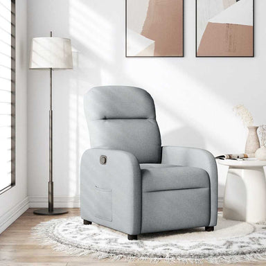 Fauteuil verstelbaar stof lichtgrijs