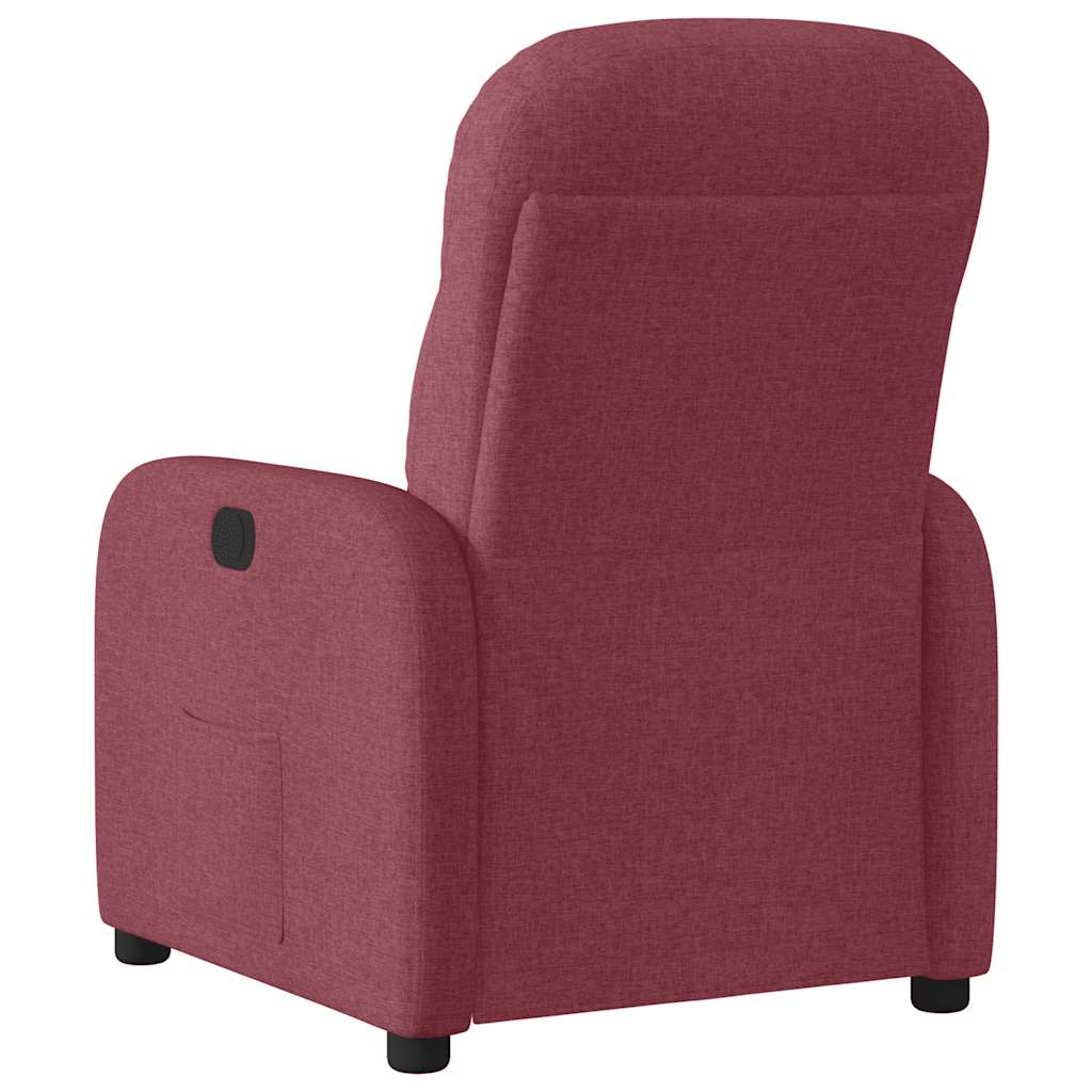 Fauteuil verstelbaar stof wijnrood