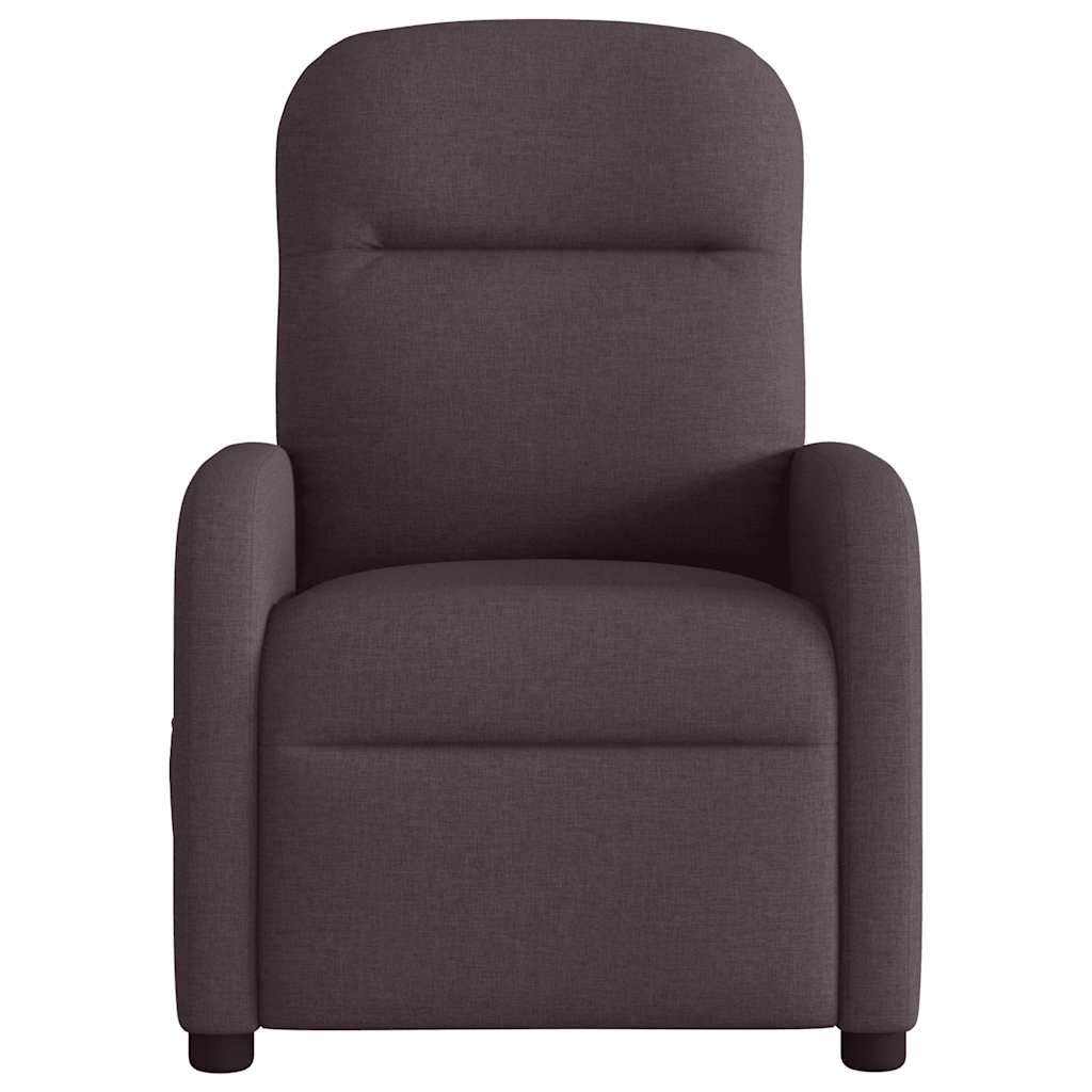 Fauteuil verstelbaar stof donkerbruin