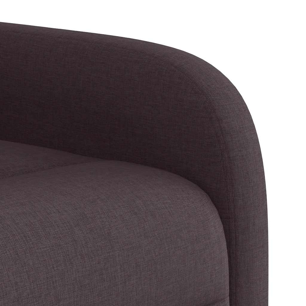 Fauteuil verstelbaar stof donkerbruin