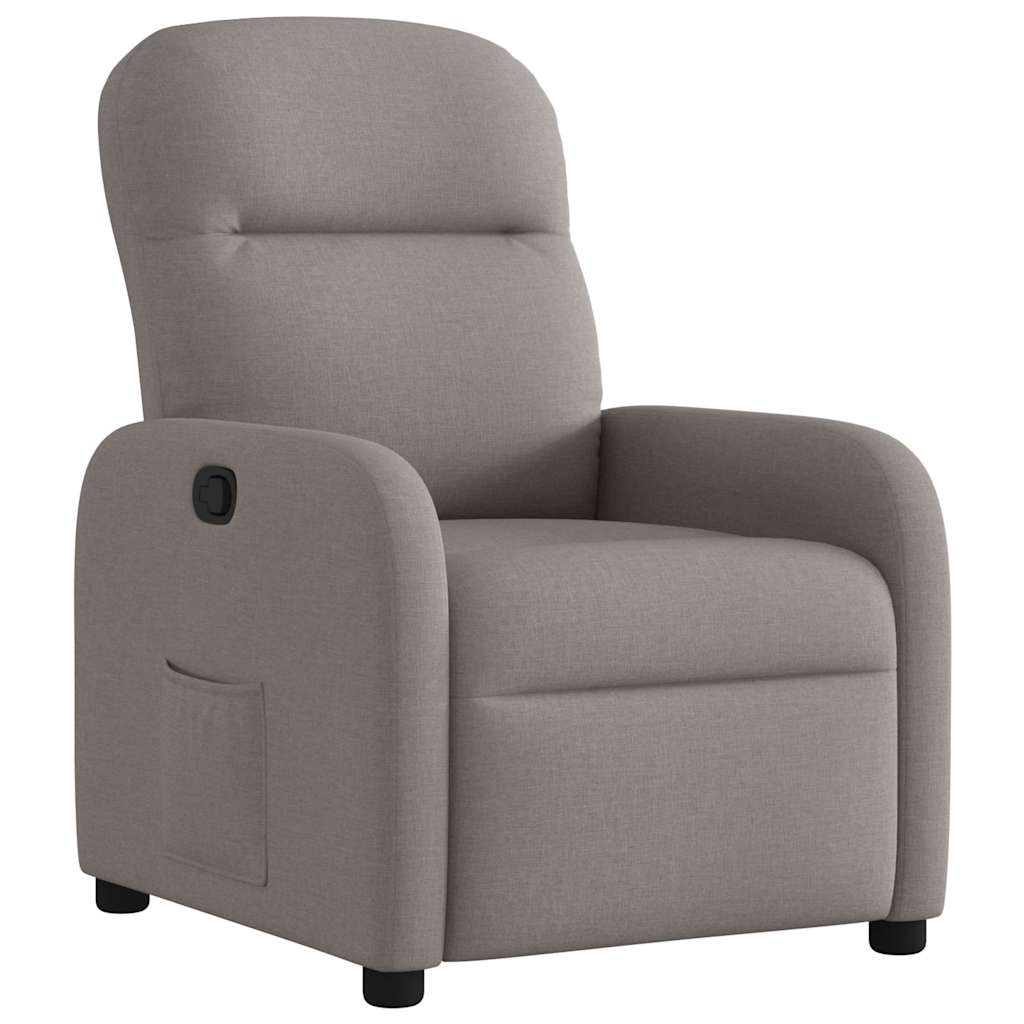Fauteuil verstelbaar stof taupe
