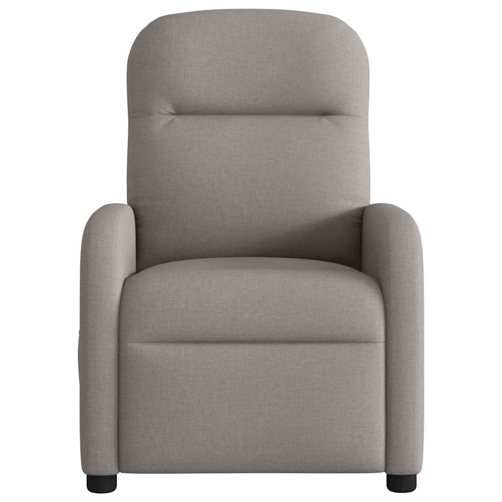 Fauteuil verstelbaar stof taupe