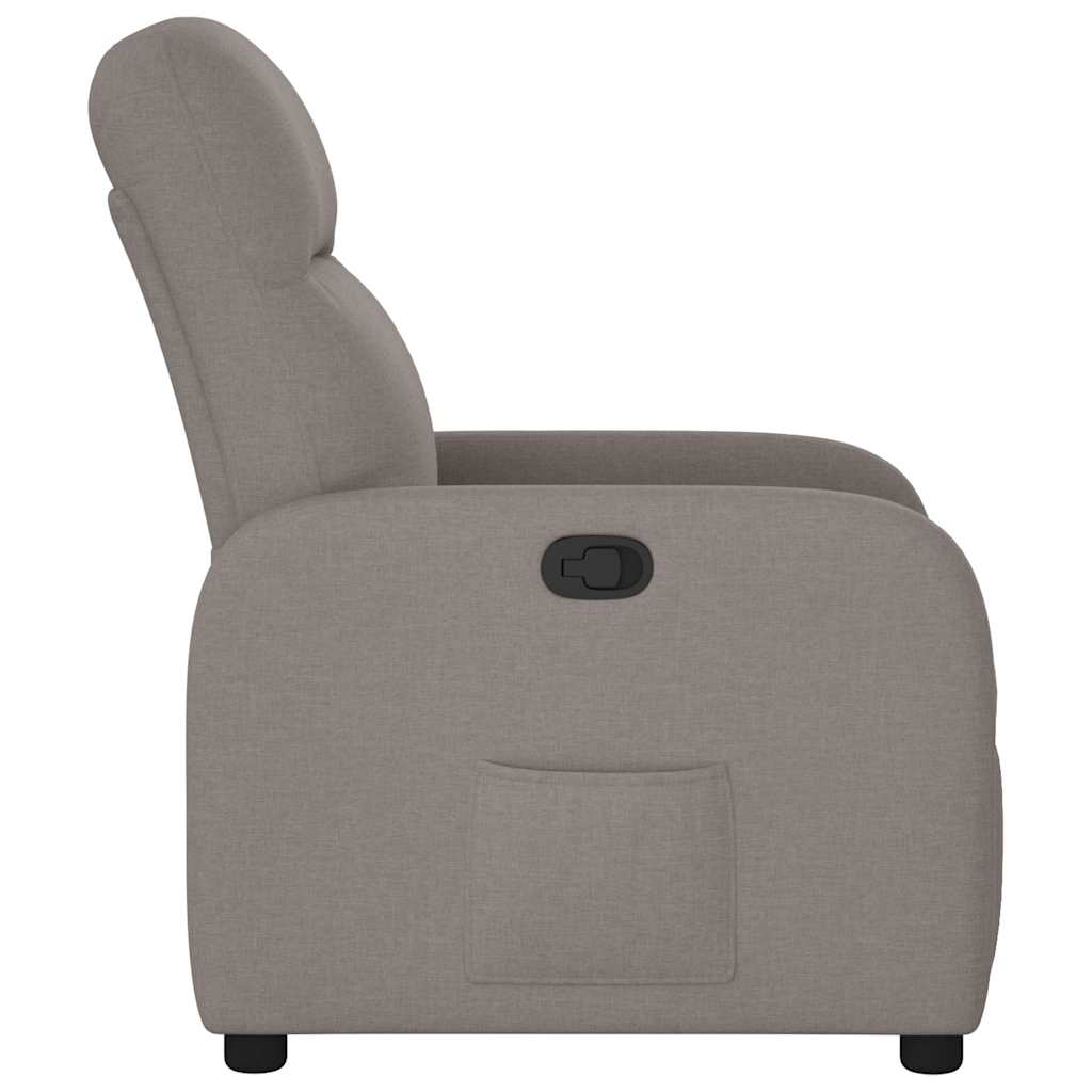 Fauteuil verstelbaar stof taupe