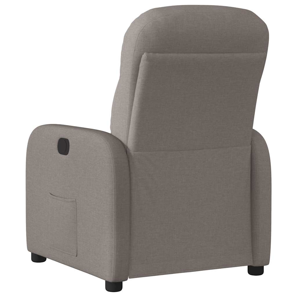 Fauteuil verstelbaar stof taupe