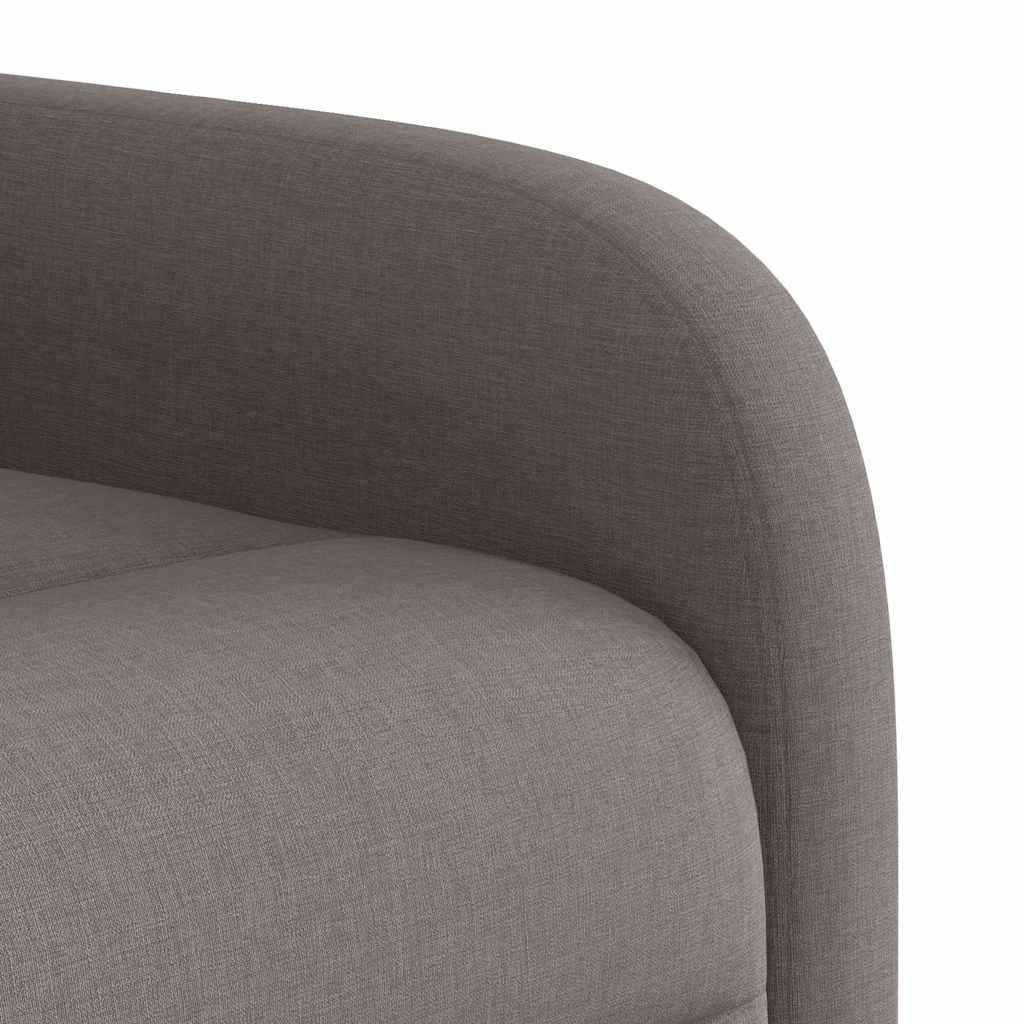Fauteuil verstelbaar stof taupe