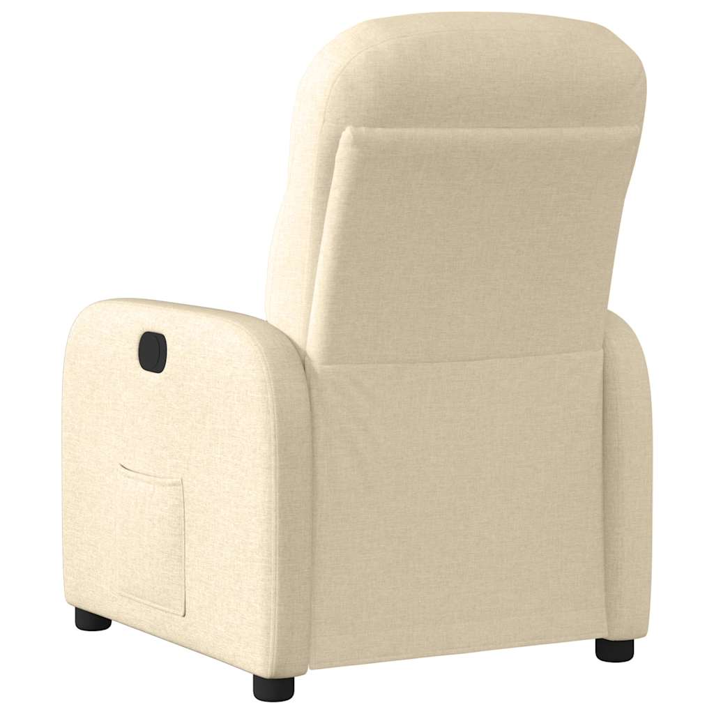 Fauteuil verstelbaar stof crèmekleurig