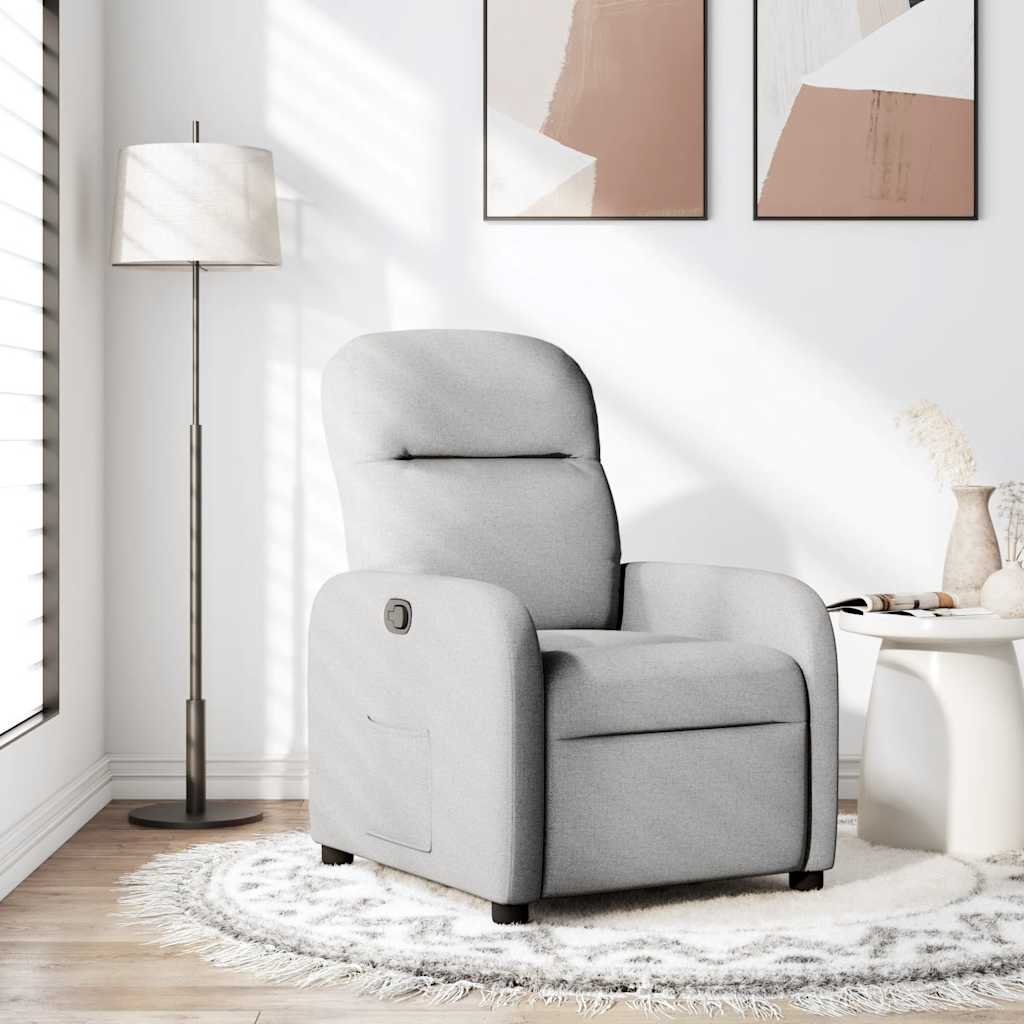 Fauteuil verstelbaar stof wolk grijs