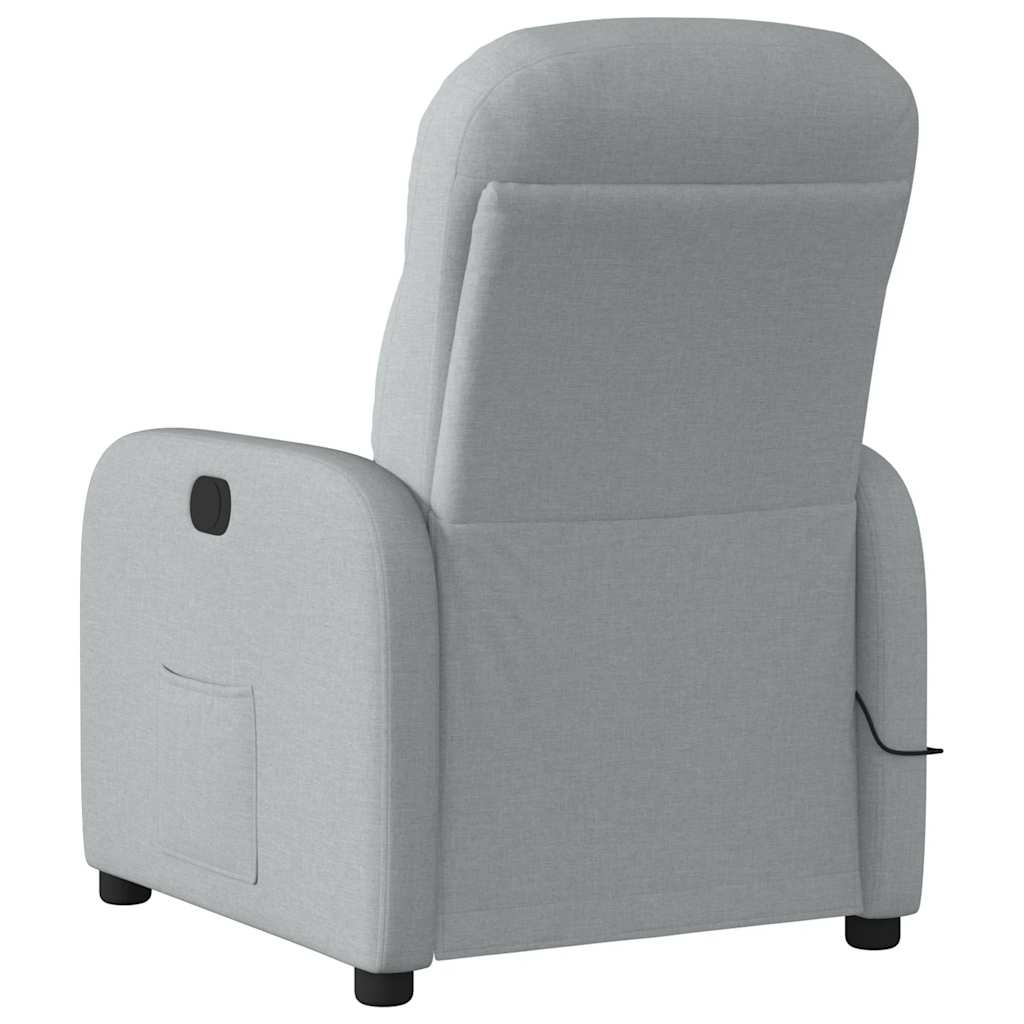 Massagestoel verstelbaar stof lichtgrijs