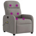 Massagestoel verstelbaar stof taupe