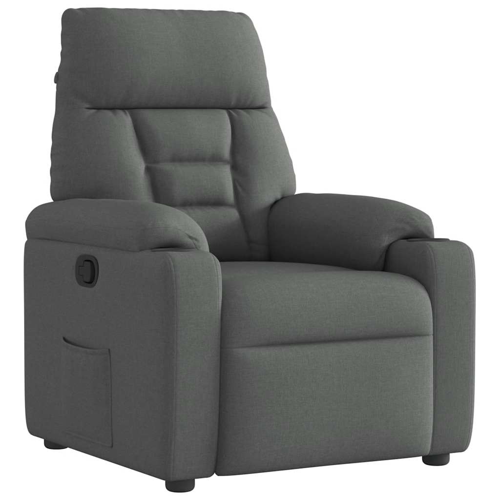 Relaxfauteuil Donkergrijze Stof 1