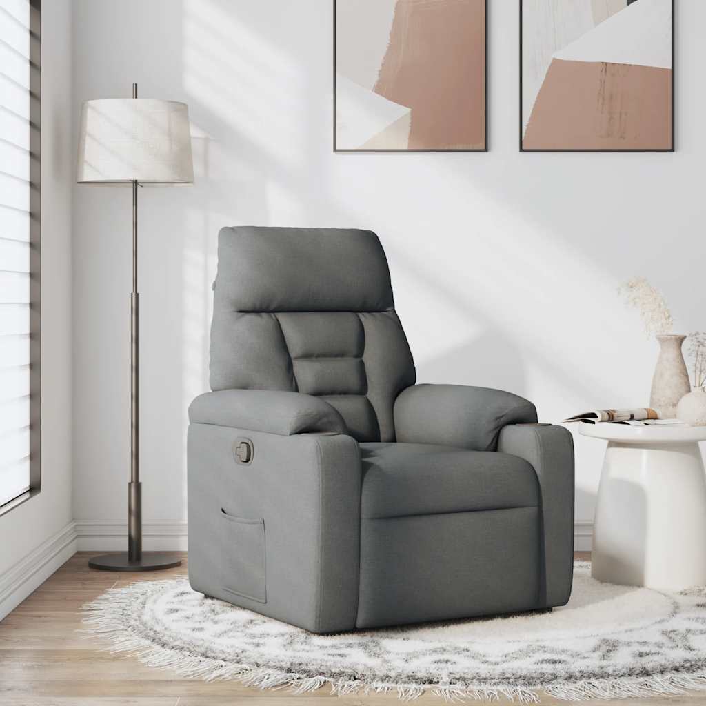 Relaxfauteuil Donkergrijze Stof 1