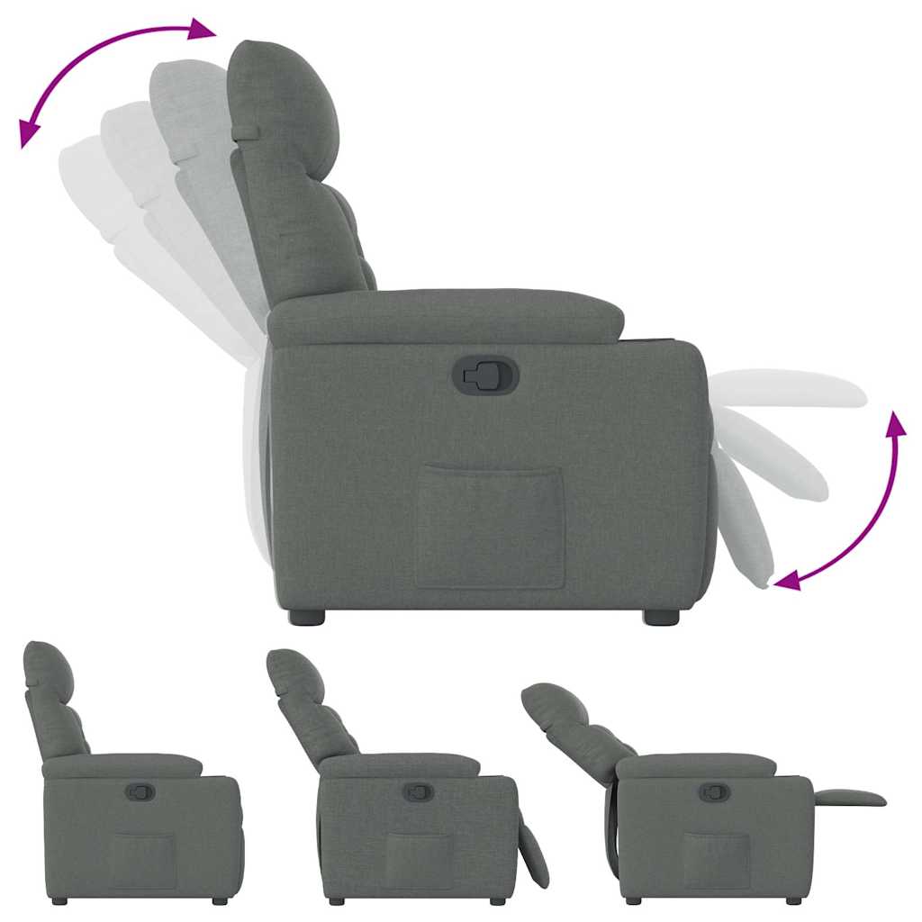 Relaxfauteuil Donkergrijze Stof 1
