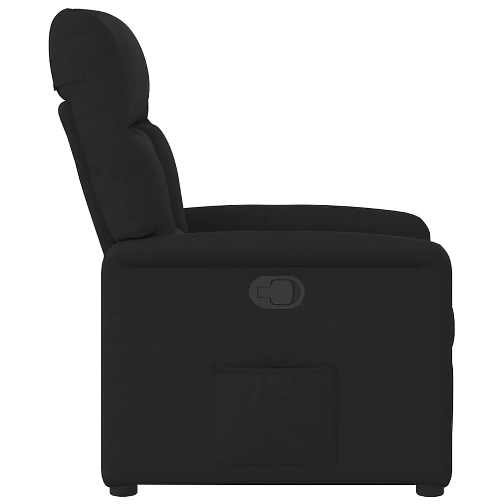 Fauteuil verstelbaar stof zwart