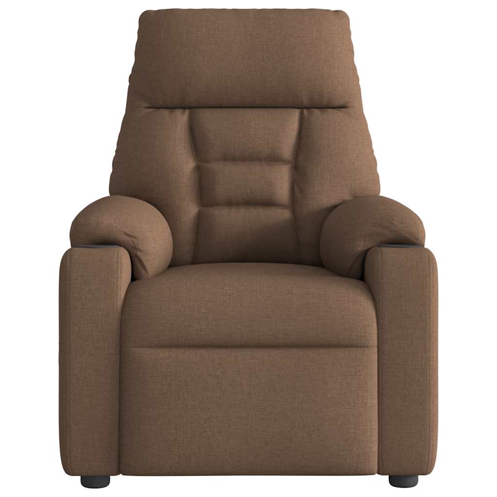 Fauteuil verstelbaar stof bruin