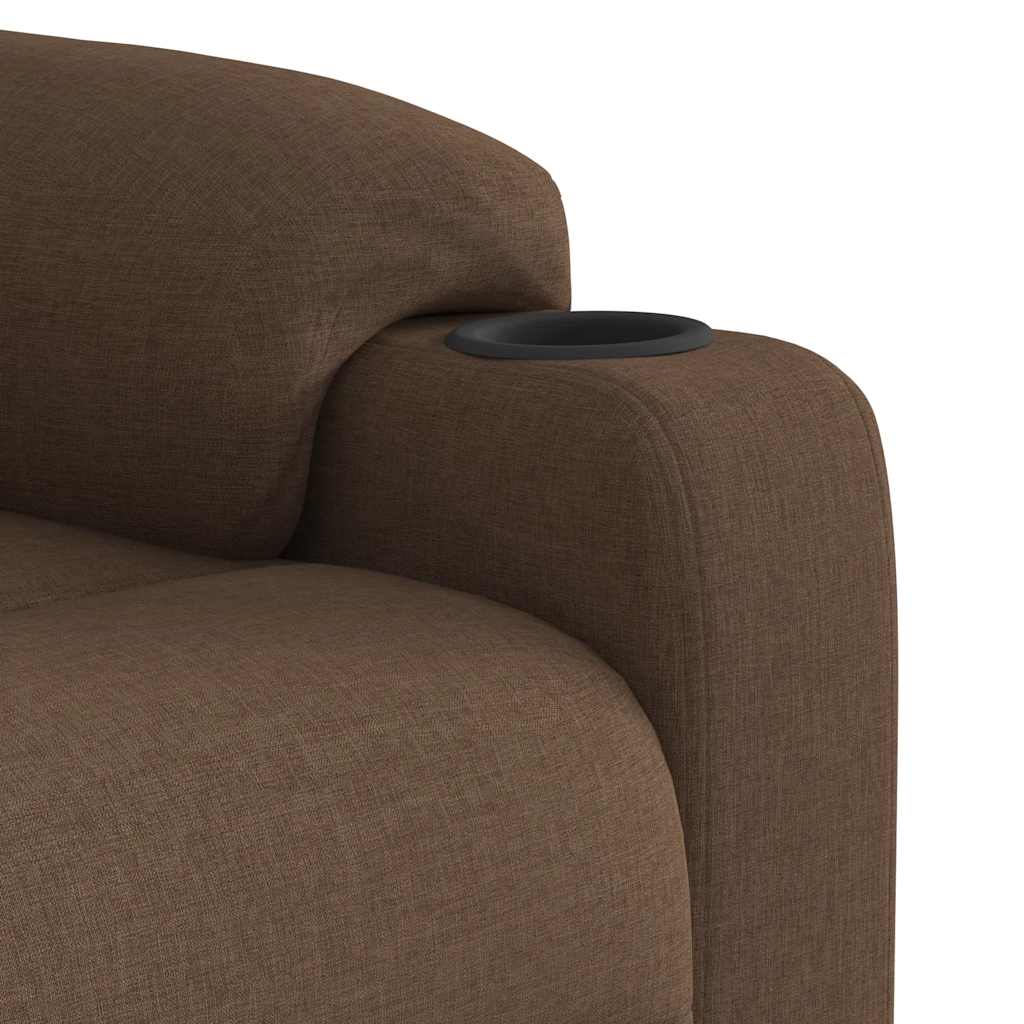Fauteuil verstelbaar stof bruin