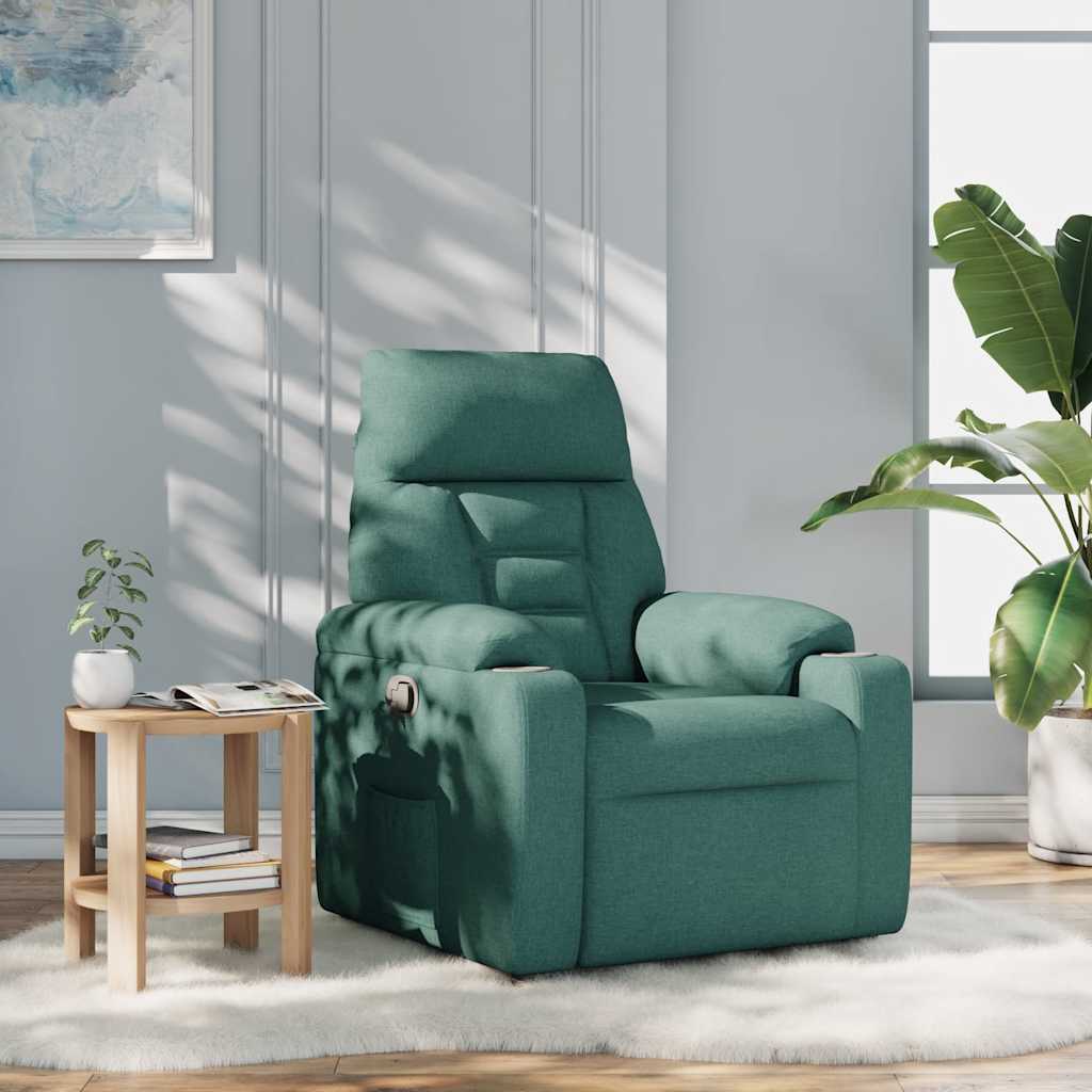 Fauteuil verstelbaar stof donkergroen