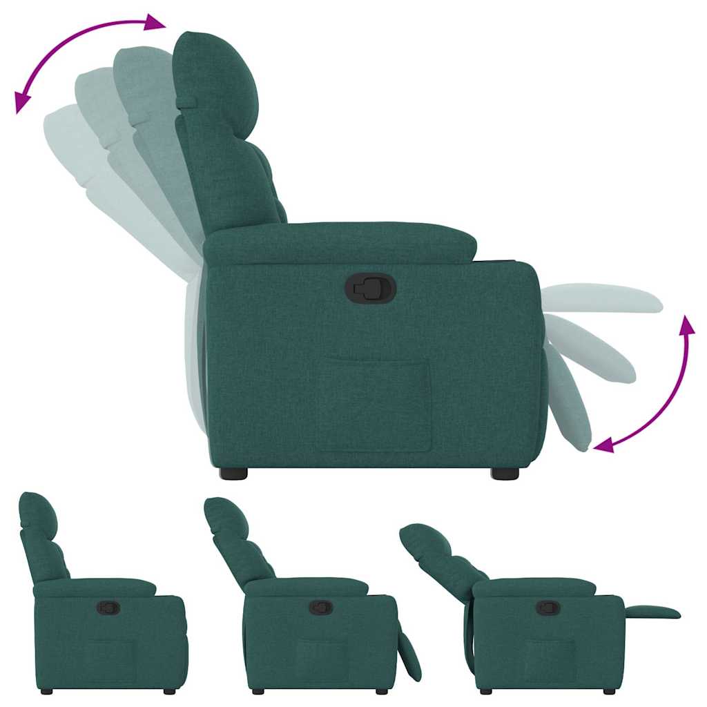 Fauteuil verstelbaar stof donkergroen