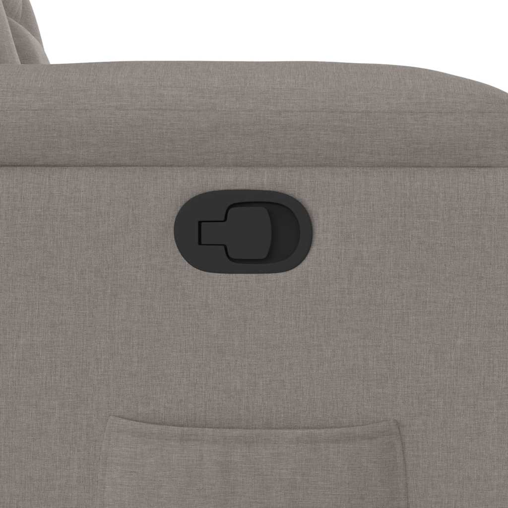 Fauteuil verstelbaar stof taupe