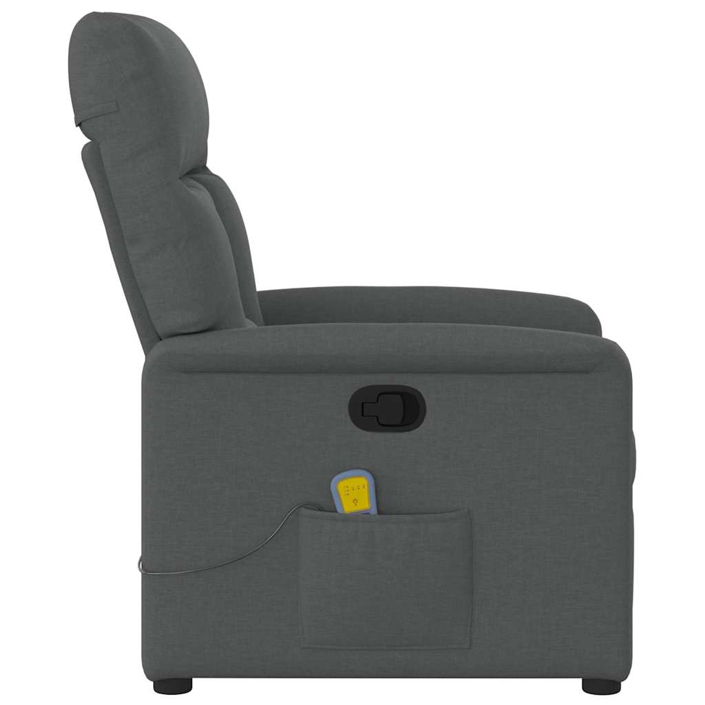 Massagestoel Donkergrijze Stof 1