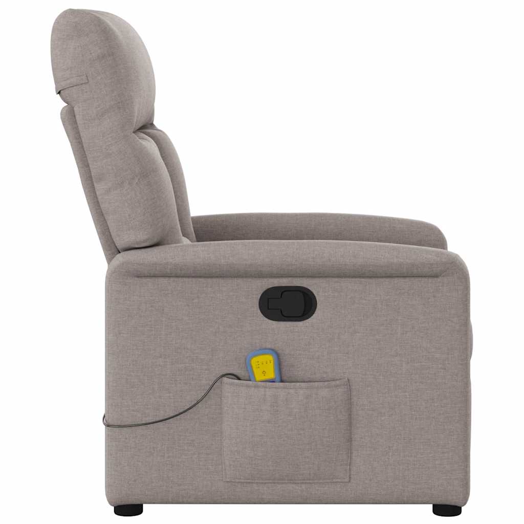 Massagestoel verstelbaar stof taupe