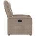 Fauteuil verstelbaar microvezelstof taupe